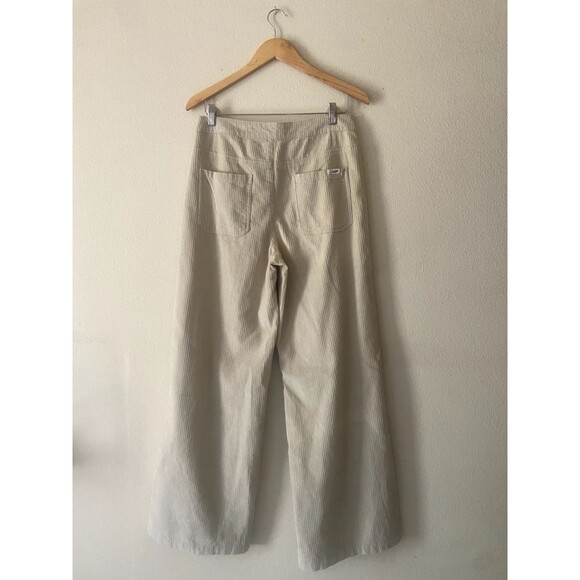 NWT Roxy Chloe X Kim Corduroys High Waist Wide Leg Pant Womens 30 Pelican Cream - Picture 4 of 8
